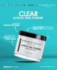 LEGACY NAILS Professional Clear Acrylic Powder 30g 1oz FastDrying Formula for Nail Extensions Sculpting Overlays SalonGr