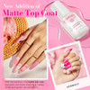 AZUREBEAUTY Dip Powder Nail Starter Kit with Matte Coat 8 Hot Pink Glitter Neon Summer Color Dipping Powder Liquid Set w