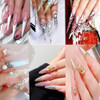 Long Stiletto Natural Nail Tips Acrylic Half Cover Pointed Fake Nails Long Claw False Artificial Tips 600pcs 10 Sizes Wi