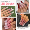 UNA GELLA Extra Long Tapered Sqaure Nail Tips Full Cover 504pcs No C Curve Clear Gel Nail Tips XXL Long Straight Nails T