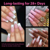 UNA GELLA Square Fake Nails 504pcs Gel Nail Tips Clear Press on Nails Preshape for Full Cover Square Nails French False
