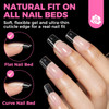 UNA GELLA Square Fake Nails 504pcs Gel Nail Tips Clear Press on Nails Preshape for Full Cover Square Nails French False
