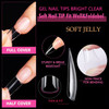 UNA GELLA Medium Stiletto Nail Tips 312pcs Clear Acrylic Press on Nails For Nail Extension Nail Art DIY Salon 12 Sizes