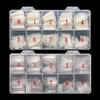 krofaue Nail Tips Lady French Style Acrylic Artificial Half Cover False Nail Tips with Box Ideal for Salons and Home DIY