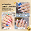 Beetles Nail Art Gel Liner Polish 12 Colors Reflective Glitter Gel Nail Polish Gold Silver Pink Blue Purple Brown Black