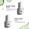 Gellen Gel Top and Base Coat 2pcs Clear Gel Nail Polish Set 8ml No Wipe Gel Top Coat Nail Polish Long Lasting Base Coat