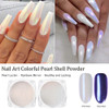 7 Colors Chrome Nail Powder Valentines Day Gifts Nail Chrome BulkWhite Pearl Iridescent Aurora Metallic Mirror Effect Di