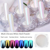 7 Colors Chrome Nail Powder Valentines Day Gifts Nail Chrome BulkWhite Pearl Iridescent Aurora Metallic Mirror Effect Di