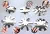 Acrylic Nail French Tip Tool Kit 6pcs Silver French Tip Cutter Edge Trimmer Easy Smile Line Acrylic V Cut Nails Manicure
