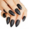 Black Fake Nails Stiletto Matte False Nails Medium Long Full Cover Press On False Nails Tips Acrylic Nail Tips Stick On