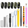 Danneasy 10pcs Cat Eye Nail Magnet Set Magnetic Gel Polish Pens Nail Design Tools Stand Art Kit