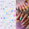 YOSOMMK Flower Nail Art Stickers 5D Embossed Nail Decals Spring Summer SelfAdhesive Nails Supplies Accessories 3D Flower
