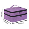 LYFFXYH DoubleLayer Nail Polish OrganizerHolds 42 Bottles Nail Polish Storage with Handle Nail Bag Organizer Case for Pr