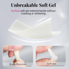 krofaue 500PCS Soft Gel False Nails Tips Half Cover Acrylic Nail Tips 10 Sizes Lady French Style Acrylic Artificial Tip