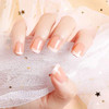 LIARTY 240 Pcs Natural French Short False Nails 12 Size Acrylic Full Cover Nails with Simple Case Press on240Pcs
