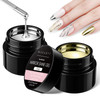 Makartt Chrome Gel Nail Polish Set Metallic Gel Nail Polish Silver and Gold 3D Metal Painting Gel for Nail Art Soak off