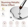 Makartt Chrome Gel Nail Polish Set Metallic Gel Nail Polish Silver and Gold 3D Metal Painting Gel for Nail Art Soak off