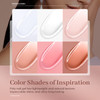 modelones Poly Nail Gel Set 6 Colors Nude Pink Brown Daily Collection Poly Extension Gel Set Builder Manicure DIY Design