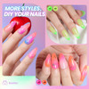 Beetles Neon Gel Nail Polish Set 6 Colors Summer Jelly Gel Polish Kit Sheer Hot Pink Green Orange Purple Blue Yellow Tra