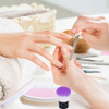 EBANKU Dip Powder Tray Nail Dip Container Dipping Powder Tray French Nail Smile Line Molding with Cleaning Brush
