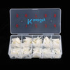 Kissbuty 500 PCS Stiletto Nails Natural Color Sharp Ending False Acrylic Nail Art Tips 10 Sizes With Box Perfect Length