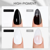 Makartt Gel Nail Polish Kit Black White Nail Polish Set Noir Blanc Soak Off Nail Gel Polish LED Required UV Gels Polish