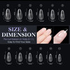 Gelike EC Extra Short Almond Gel Nail Tips Kit for Soak OffFull Cover Soft Nail TipsPrebuff PMMA ResinClear UltraThin De