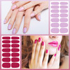 DANNEASY 16 Sheets Nail Wraps for Women Nail Polish Strips Solid Color Self Adhesive Sticker Nails Acrylic Nail Art Acce