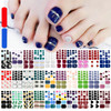 DANNEASY 30 Sheets Toe Nail Stickers Toenail Polish Strips Full Nail Wraps for Women Self Adhesive Toe Nails Polish Stic