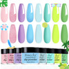 28gBox Green Color Dipping Powder Without Lamp Cure Nails Dip Powder Gel Nail Color Powder Natural Dry no13