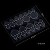 DNHCLL 240PCS 10 Sheets Environmental Protection Transparent and Invisible Nail Sticker Waterproof Toenail Sticker