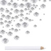 LPBeads 3456 Pieces Nail Crystals AB Nail Art Rhinestones Round Beads Flatback Glass Charms Gems Stones 6 Sizes for Nail