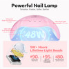 Modelones Poly Extension Gel Nail Kit 6 Colors Pink Nude with 48W U VLED Lamp Slip Solution 3D Bow Pearl Charms Decorati