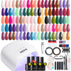 MEFA Color Changing Gel Nail Polish Set 6 Colors Temperature Mood Changed Glitter Blue Pink Purple Red Orange Ombre Soak