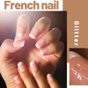 Teenitor Short Press on Nails288Pcs Matte Acrylic Short Square Fake Nails Full Cover Glitter Press On False Nails Glue o