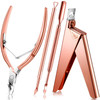 Mudder Acrylic Nail Clippers Kit False Nails Tips Cutter Professional Cuticle Trimmer Nipper Cutter Pusher Remover Stain