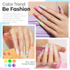 modelones 40 Pcs Gel Nail Polish Set 36 Colors Rainbow Neon Gel Polish Bright Hot Pink Green Yellow Purple Blue Glitter