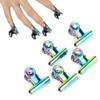 Rotekt 5pcs Curve C Nail Extension Clips set Stainless nail pinching clips acrylic nail pincher tool Multifunctional Nai