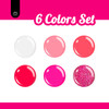 Beetles Hot Pink Gel Polish Set 6 Colors Pink Gel Nail Polish Rose Red Nails Kit Nail Polish Collection Pink Glitter Gif