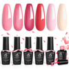 Beetles Pink Gel Nail Polish Nude Pink Rose Red Milky White Gel Polish Set Sweetheart Candies Collection Soak Off UV LED