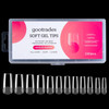 INENK Medium Square Gel Nail Tips Extension 240PCS Clear Soft Gel Full Cover Nail Tips M Square Press On False Nail Tips