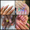 INENK Medium Square Gel Nail Tips Extension 240PCS Clear Soft Gel Full Cover Nail Tips M Square Press On False Nail Tips