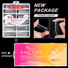 Ranrose Extra Long Nail Tips 240PCS XXXL Long Square Acrylic Nails Full Cover Clear Long Straight Tapered Square Nail Ti