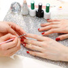 Zonon Shiny Nail Art Hand Rest Pad and Crystal Diamond Shaped Paperweight Foldable Table Mat Jewels Wedding Decorations