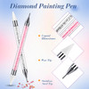 Tatuo 2 Pieces Rhinestone Picker Dotting Pen Dualended Rhinestone Gems Crystals Studs Picker Wax Pencil Pen Crystal Bead