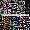 3D Mix Assorted Color Nail Charms Acrylic Multi Blue Purple White Heart Flower Butterfly Bowknot Cute Nail Art Charms Ho