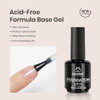 Beetles 2 Pcs 15ml No Wipe Gel Top Coat and Base Coat Set Shine Finish and Long Lasting Soak Off LED Nail Lamp Gel Base