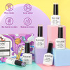 RARJSM Cotton Candy Gel Nail Polish Kit Pastel Gelpolish Macaron Colors Collection Pink Purple Yellow Green Blue Nail Po