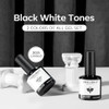 modelones White Gel Polish Black Gel Polish Set 2 Pcs 15ml Black And White Nail Polish Soak Off LED Valentines Nail Art