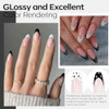 modelones White Gel Polish Black Gel Polish Set 2 Pcs 15ml Black And White Nail Polish Soak Off LED Valentines Nail Art